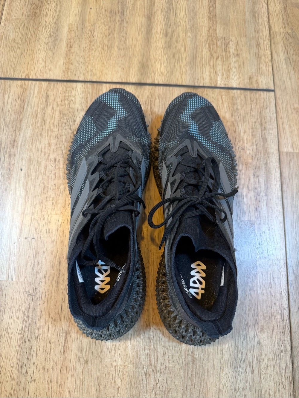 adidas Men's Black and Gray 4D Athletic Shoes